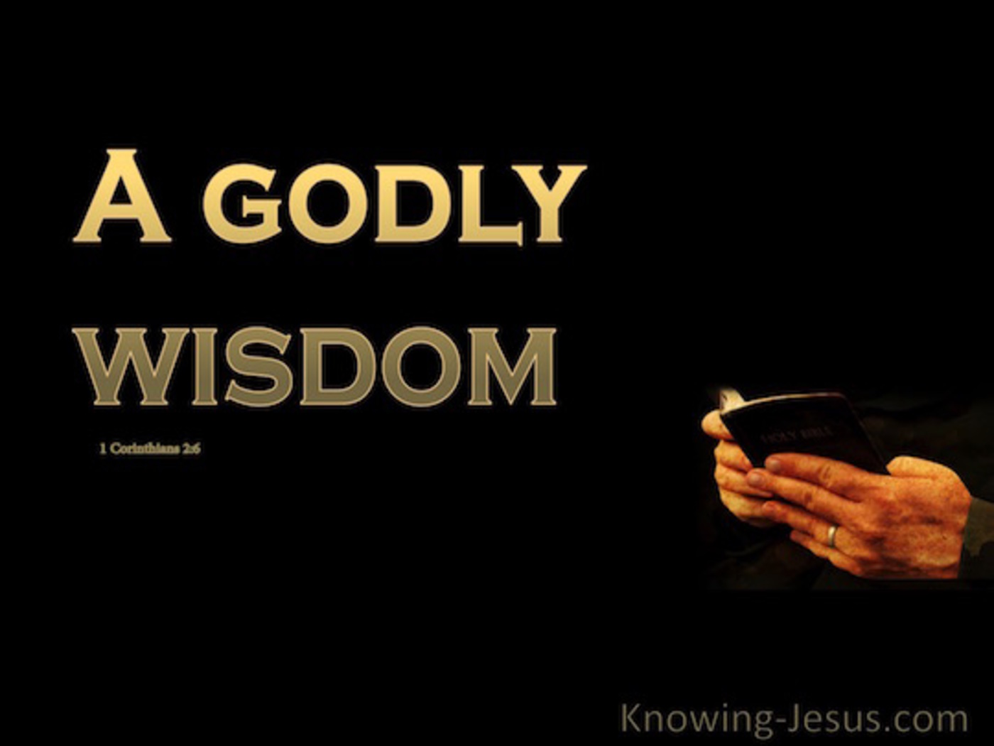 1 Corinthians 2:6 a Godly Wisdom (gold)